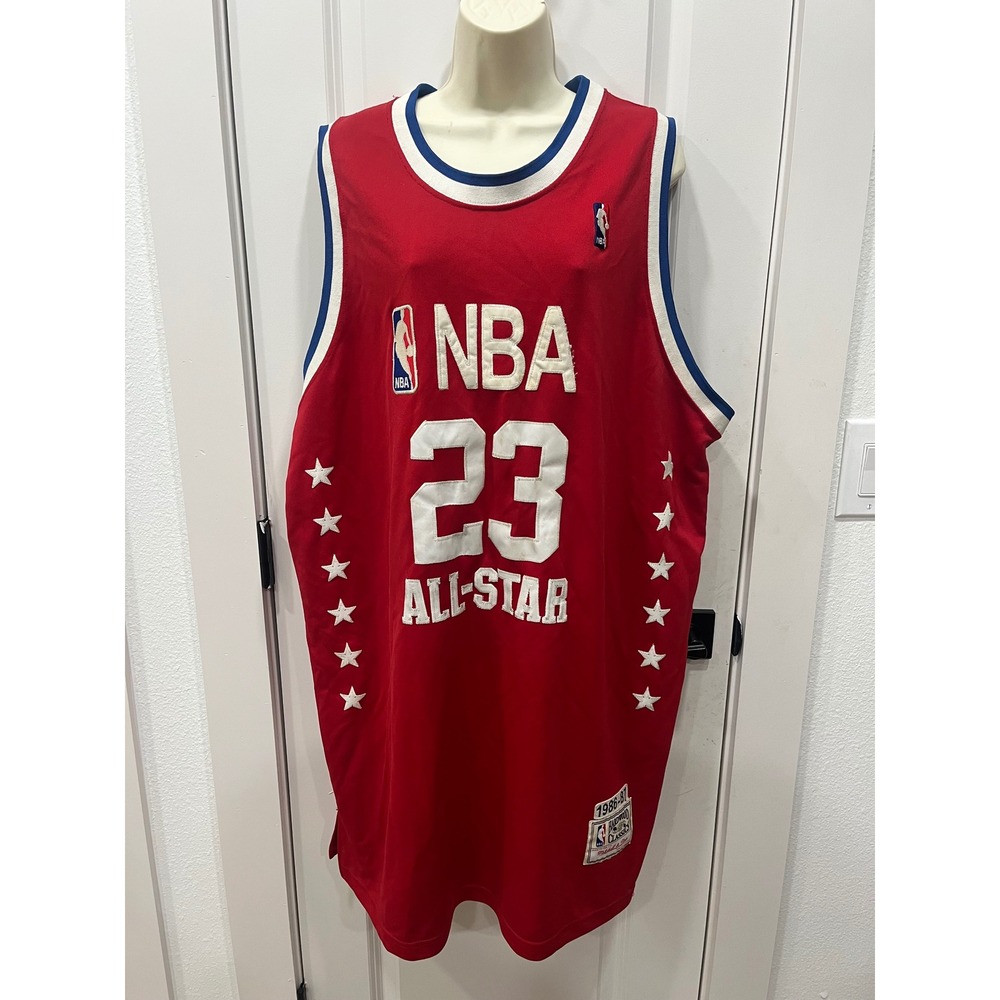 Mitchell Ness NBA 23 Jordan All Star Jersey Red Hardwood Classics Mens‎
